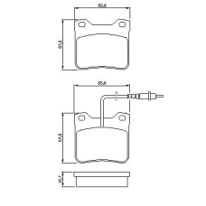 0 986 460 967 BOSCH Комплект тормозных колодок, дисковый тормоз