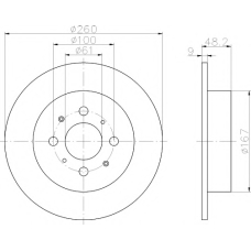 8DD 355 110-341 HELLA PAGID Тормозной диск