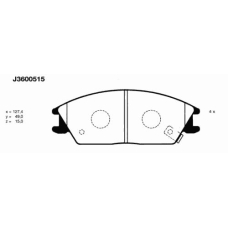J3600515 NIPPARTS Комплект тормозных колодок, дисковый тормоз