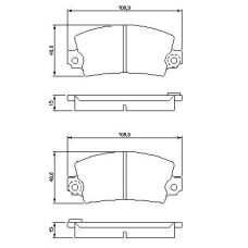 0 986 463 473 BOSCH Комплект тормозных колодок, дисковый тормоз