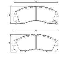 0 986 424 523 BOSCH Комплект тормозных колодок, дисковый тормоз
