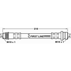 FBH7176 FIRST LINE Тормозной шланг