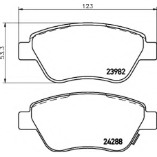 8DB 355 012-831 HELLA Комплект тормозных колодок, дисковый тормоз