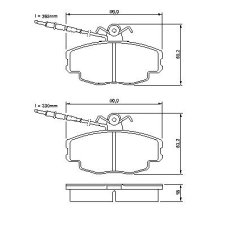 0 986 461 117 BOSCH Комплект тормозных колодок, дисковый тормоз