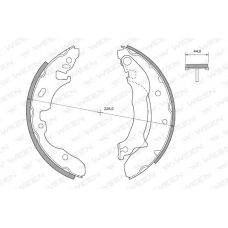 152-2043 WEEN Комплект тормозных колодок