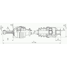 DRS6225.00 OPEN PARTS Приводной вал