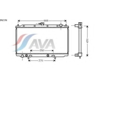 DN2196 AVA Радиатор, охлаждение двигателя