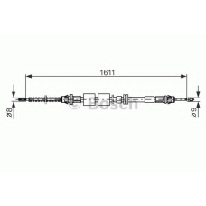 1 987 477 521 BOSCH Трос, стояночная тормозная система