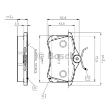 0 986 TB2 591 BOSCH Комплект тормозных колодок, дисковый тормоз