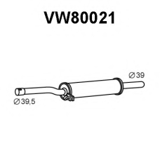 VW80021 VENEPORTE Средний глушитель выхлопных газов