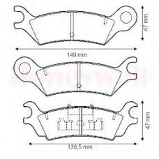 572369B BENDIX Комплект тормозных колодок, дисковый тормоз