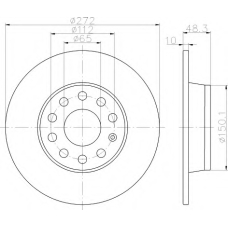 8DD 355 116-971 HELLA Тормозной диск