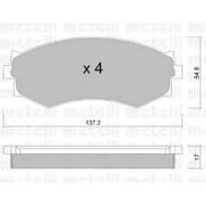 22-0190-0 METELLI Комплект тормозных колодок, дисковый тормоз