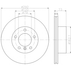 8DD 355 111-241 HELLA PAGID Тормозной диск