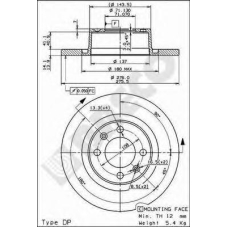 BS 7619 BRECO Тормозной диск