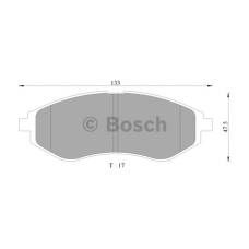 0 986 AB9 104 BOSCH Комплект тормозных колодок, дисковый тормоз