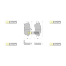BD S389 STARLINE Комплект тормозных колодок, дисковый тормоз