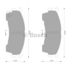 0 986 AB2 316 BOSCH Комплект тормозных колодок, дисковый тормоз