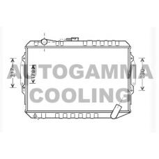 104548 AUTOGAMMA Радиатор, охлаждение двигателя