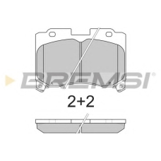 BP2740 BREMSI Комплект тормозных колодок, дисковый тормоз