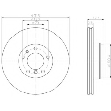 8DD 355 104-131 HELLA Тормозной диск