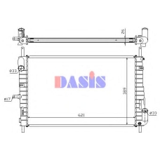 090001N AKS DASIS Радиатор, охлаждение двигателя