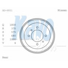 BD-6851 KAVO PARTS Тормозной барабан