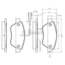 0 986 TB2 836 BOSCH Комплект тормозных колодок, дисковый тормоз