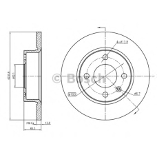 0 986 BB4 356 BOSCH Тормозной диск