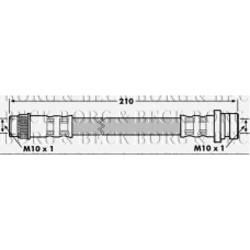 BBH7176 BORG & BECK Тормозной шланг
