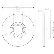 8DD 355 100-071 HELLA Тормозной диск