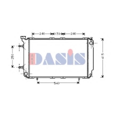 350270N AKS DASIS Радиатор, охлаждение двигателя