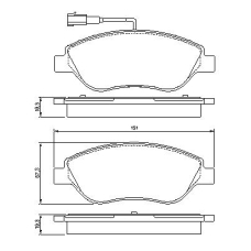 0 986 424 595 BOSCH Комплект тормозных колодок, дисковый тормоз