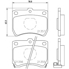8DB 355 005-741 HELLA Комплект тормозных колодок, дисковый тормоз