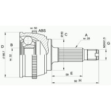 CVJ5278.10 OPEN PARTS Шарнирный комплект, приводной вал