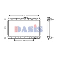 140039N AKS DASIS Радиатор, охлаждение двигателя