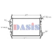 090019N AKS DASIS Радиатор, охлаждение двигателя