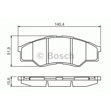 0 986 494 425 BOSCH Комплект тормозных колодок, дисковый тормоз