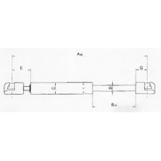 95 66 95-94 JOHNS Газовая пружина, крышка багажник