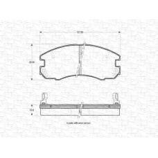 363702160950 MAGNETI MARELLI Комплект тормозных колодок, дисковый тормоз