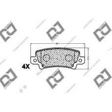 BP1250 DJ PARTS Комплект тормозных колодок, дисковый тормоз