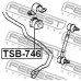 TSB-746 FEBEST Опора, стабилизатор