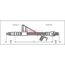 4112527 METZGER Тормозной шланг
