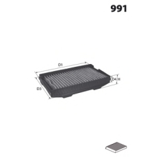 EKR7156 MECAFILTER Фильтр, воздух во внутренном пространстве