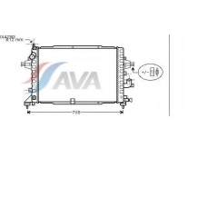 OLA2383 AVA Радиатор, охлаждение двигателя