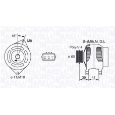 063377438010 MAGNETI MARELLI Генератор