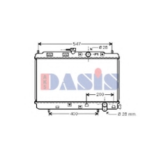 100340N AKS DASIS Радиатор, охлаждение двигателя