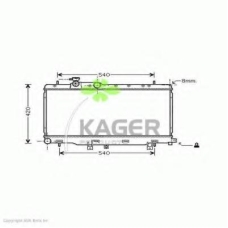 31-1036 KAGER Радиатор, охлаждение двигателя