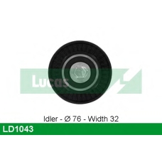 LD1043 TRW Паразитный / Ведущий ролик, зубчатый ремень