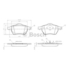0 986 TB2 672 BOSCH Комплект тормозных колодок, дисковый тормоз